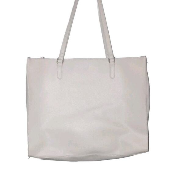 Steve Madden Logo Strap Extra Large Grey Shoulder Crossbody Messenger Bag Tote - Picture 3 of 7